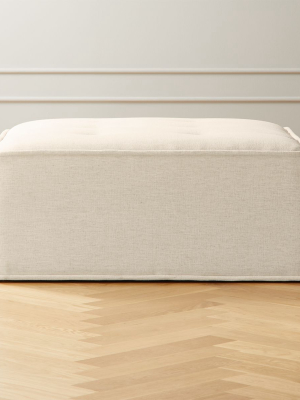 Quattro Snow Tufted Ottoman