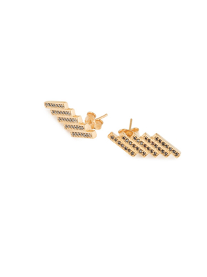 Cinco Palos Pave Earrings