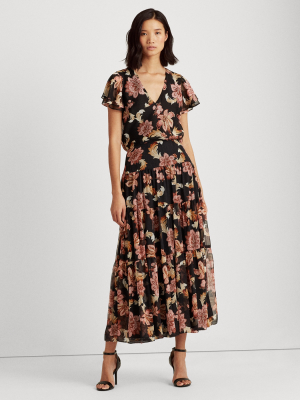 Floral Tiered Peasant Skirt