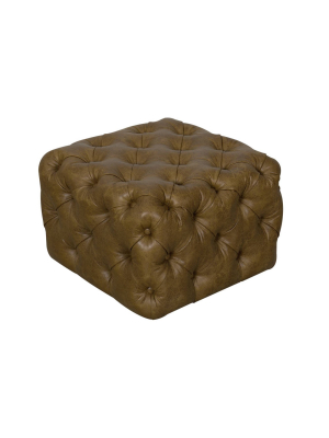 Small Square All - Over Tufted Ottoman - Homepop