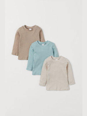 3-pack Ribbed Jersey Tops