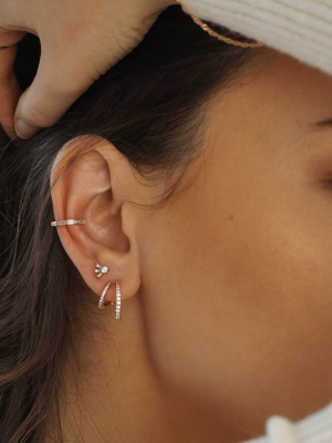 Illusion Crystal Hoops In Rose Gold