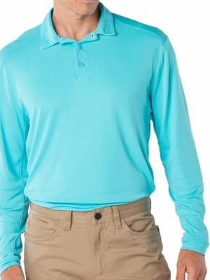 Men's Ibkul Solid Long Sleeve Polo