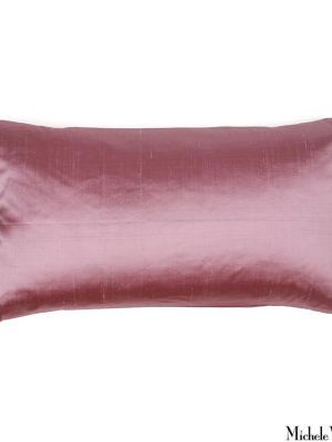 Silk Dupioni Pillow Mauve 12x22