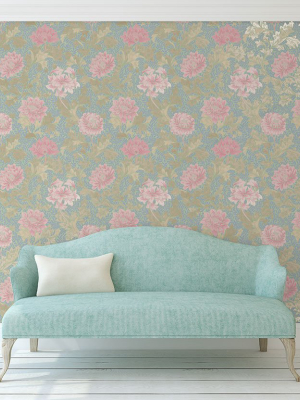 Morrissey Flower Wallpaper In Thunderbird From The Sanctuary Collection By Mayflower Wallpaper