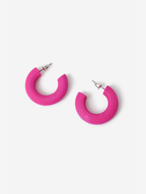 **chunky Wood Hoop Earrings