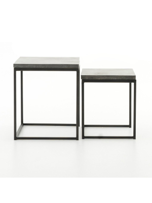 Harlow Nesting End Tables In Gunmetal