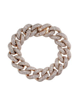 Jumbo Diamond Link Bracelet - Rose Gold