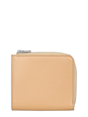 Jil Sander Logo Embossed Zip-around Wallet