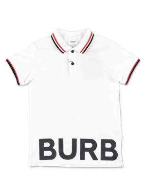 Burberry Kids Logo Print Polo Shirt