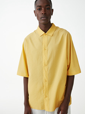 Organic Cotton Oversized Short Sleeve Shirt