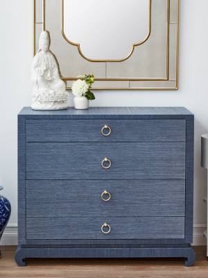 Ming Large 4 Drawer Chest Navy Blue