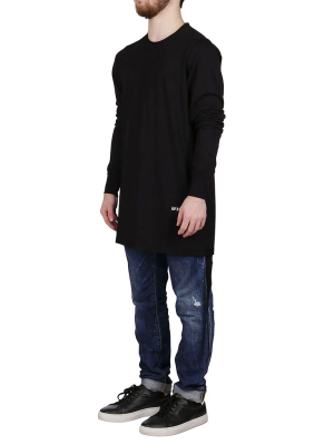 Rick Owens Drkshdw Logo Patch Long Sleeve T-shirt