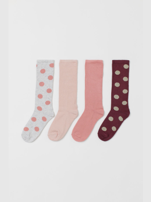 4-pack Knee Socks