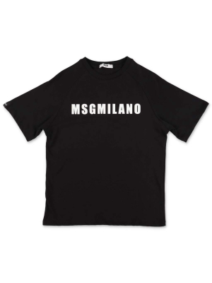 Msgm Kids Logo Printed T-shirt