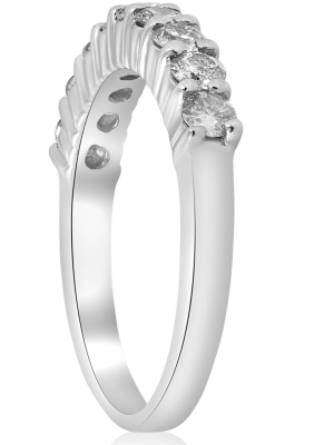 Pompeii3 1ct Diamond Wedding 14k White Gold Ring New Band