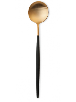 Goa Serving Spoon - Brushed Gold And Black Handle