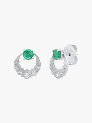 Emerald Moon Earrings