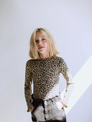 Animal Print T-shirt Bodysuit