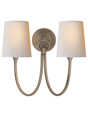 Reed Double Sconce In Various Colors