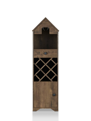 Nellda Wine Rack Reclaimed Oak - Mibasics