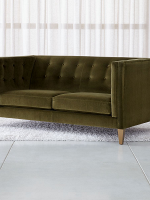 Aidan Tall Velvet Tufted Apartment Sofa