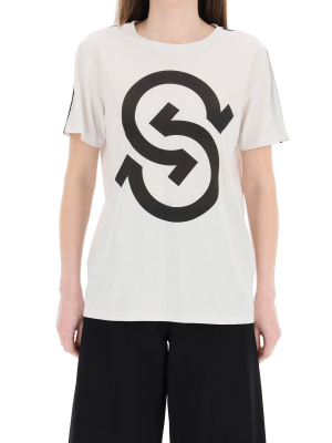 Salvatore Ferragamo Gancio S Logo Print T-shirt