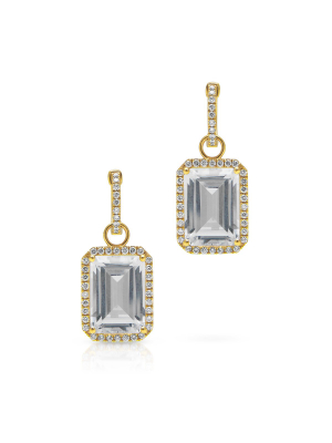 18kt Yellow Gold Diamond Topaz Luxe Maelle Earrings