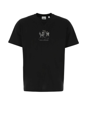 Burberry Slogan Printed Crewneck T-shirt