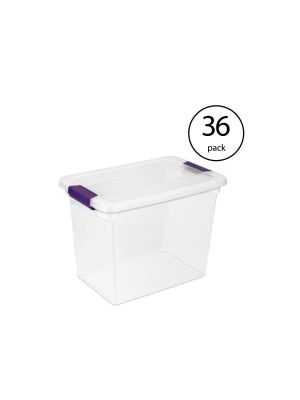 Sterilite 17631706 27-quart Clearview Latch Box Storage Tote Container (36 Pack)