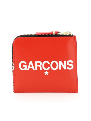 Comme Des Garçons Wallet Logo Print Zip-around Wallet