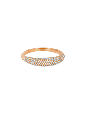 Dome Diamond Ring - Rose Gold