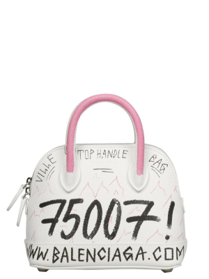 Balenciaga Ville Xxs Graffiti Top Handle Bag