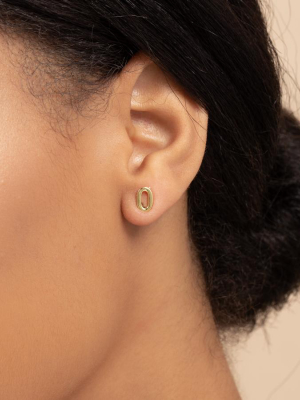 Number Zero Single Stud Earring