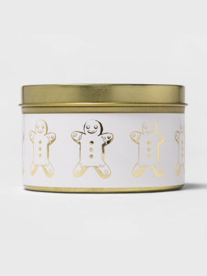 5oz Tin Jar Candle Vanilla Gingerbread - Threshold™