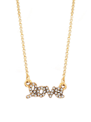Love Necklace In Pave Crystal