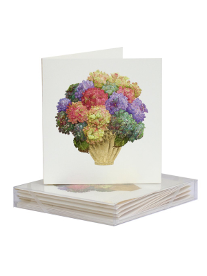 Hydrangea Bouquet Note Cards, Set Of 8