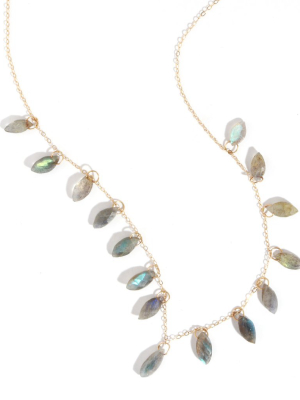 15 Stone Labradorite Necklace