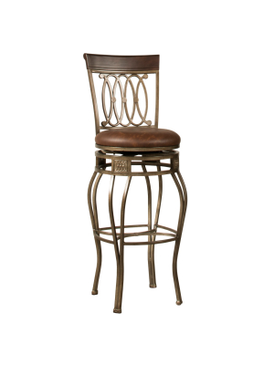 32" Montello Swivel Barstool Bronze/brown - Hillsdale Furniture