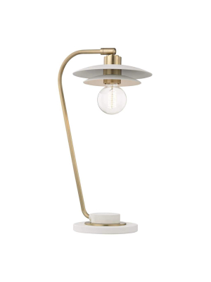 Milla Table Lamp, Aged Brass