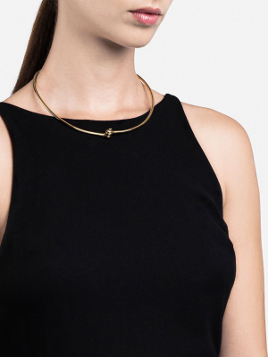 Thin Reeve Choker, Gold