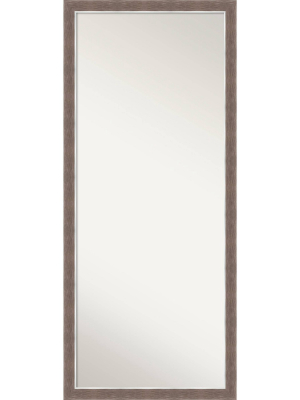 28" X 64" Noble Mocha Framed Full Length Floor/leaner Mirror - Amanti Art