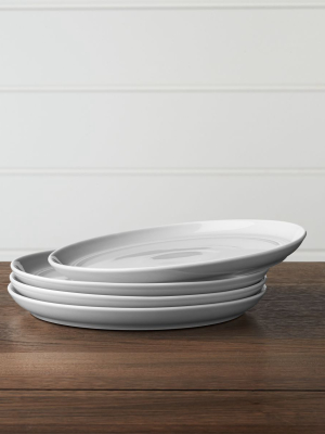 Set Of 4 Hue Light Grey Salad Plates