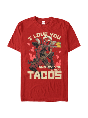 Men's Marvel Deadpool Taco Cupid T-shirt