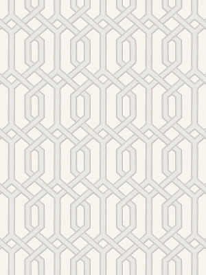 Bea Textured Geometric Wallpaper In Champagne And Off-white By Bd Wall