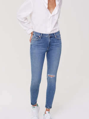 Rocket Ankle Mid Rise Skinny In Surf Spray