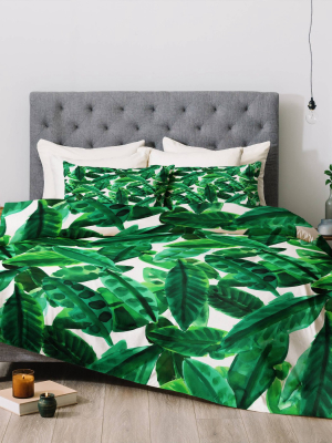 Amy Sia Palm Comforter Set Green - Deny Designs