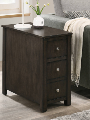 Byndrel 3 Drawers Side Table Dark Walnut - Homes: Inside + Out