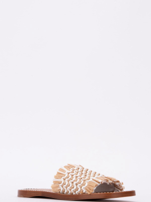 Miu Miu Woven Chevron Slides