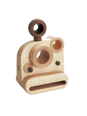 Wooden Polaroid Camera With Kaleidoscope Lens